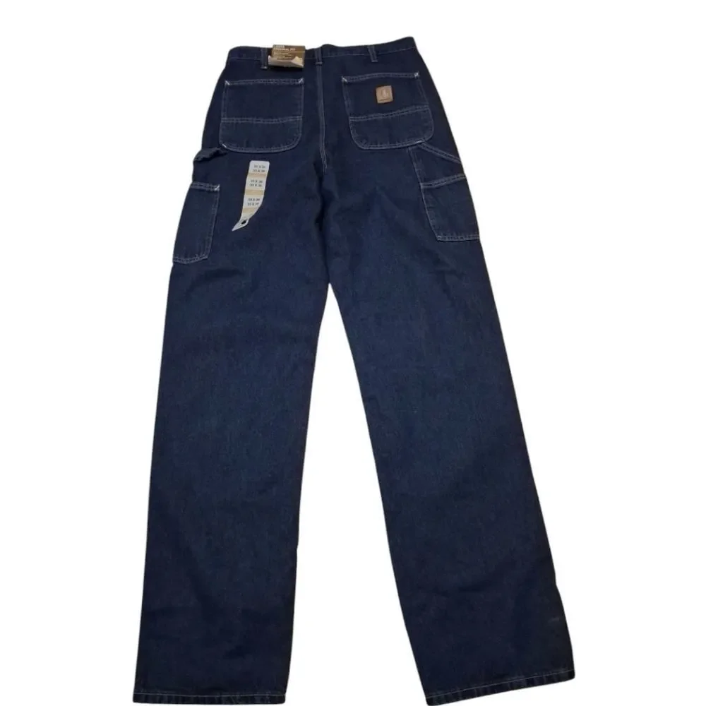 Carhartt Mens Carpenters Denim Jeans Loose Fit 33x36 NEW